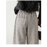 カーブパンツ グレンチェック スラックス | La-gemme | 詳細画像13