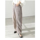 カーブパンツ グレンチェック スラックス | La-gemme | 詳細画像6