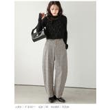 カーブパンツ グレンチェック スラックス | La-gemme | 詳細画像10