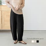 カーブパンツ ワイドパンツ センタープレス | La-gemme | 詳細画像1