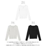 キーネック リブニット 長袖 | La-gemme | 詳細画像3
