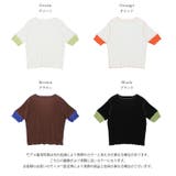 トップス 配色 バイカラー | La-gemme | 詳細画像3 