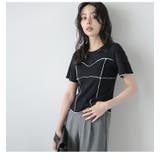 配色 メローステッチ カットソー | La-gemme | 詳細画像12 