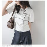 配色 メローステッチ カットソー | La-gemme | 詳細画像5 