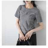 配色 メローステッチ カットソー | La-gemme | 詳細画像10 