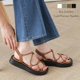 ラスト入荷! クロスストラップサンダル 厚底サンダル | La-gemme | 詳細画像1