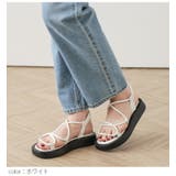 ラスト入荷! クロスストラップサンダル 厚底サンダル | La-gemme | 詳細画像12