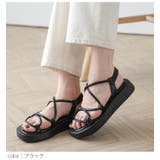 ラスト入荷! クロスストラップサンダル 厚底サンダル | La-gemme | 詳細画像6