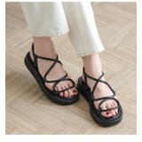 ラスト入荷! クロスストラップサンダル 厚底サンダル | La-gemme | 詳細画像7