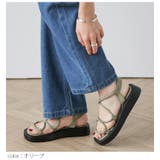 ラスト入荷! クロスストラップサンダル 厚底サンダル | La-gemme | 詳細画像10