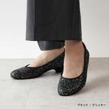 ブラック（グリッター） | パンプス ラウンドトゥ 3 | La luna 
