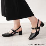 ブラック(本革風スムース) | ALETTA バックストラップ パンプス | La luna