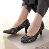 ブラック（グリッター） | パンプス ALETTA ラウンドトゥ | La luna 