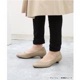 グレージュ(本革風スムース) | パンプス ALETTA アーモンドトゥ | La luna