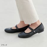 ブラック | ストラップシューズ レディース フラットシューズ | La luna