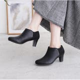 ブラック（本革風スムース） | ブーツ 6 5cmヒール | La luna 