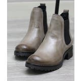 ダークグレー | ショートブーツ 4cmヒール サイドゴア | La luna