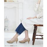 グレージュ(本革風スムース) | ALETTA パンプス アーモンドトゥ | La luna