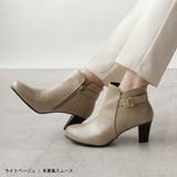 ライトベージュ（本革風スムース） | ブーツ 6 5cmヒール | La luna 