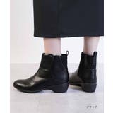 ブラック | バックゴアショートレインブーツ 4cm ヒール | La luna