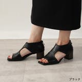 ブラック | サンダル スクエアトゥ 4 | La luna