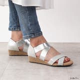 シルバー | サンダル レディース ゴムストラップ | La luna