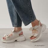 パールアイボリー | サンダル レディース リボンサンダル | La luna 