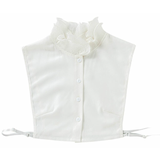 WHITE | つけ襟 白 ホワイト 付け襟 重ね着 無地 角襟 丸襟 フリルネック | LATTE