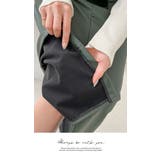 ロングスカート マキシ丈 ひざ下 前スリット裏起毛 ポケット PUスカート | LATTE | 詳細画像5