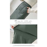 ロングスカート マキシ丈 ひざ下 前スリット裏起毛 ポケット PUスカート | LATTE | 詳細画像8