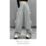 ワイドパンツ ロング ひざ下 イージーパンツ ゆったり ウエストゴム | LATTE | 詳細画像3 