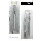 ワイドパンツ ロング ひざ下 イージーパンツ ゆったり ウエストゴム | LATTE | 詳細画像7 