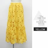 スカート ロング丈 可愛い 花柄 刺繍 カジュアル ウエストゴム ボリューム | LATTE | 詳細画像12 