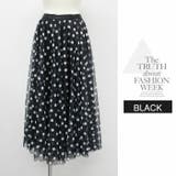 ロングスカート ひざ下 Aライン ドットカート ウエストゴム ボリューム | LATTE | 詳細画像11 