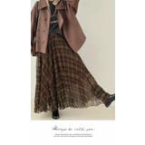 ロングスカート ひざ下 Aライン チェック ウエストゴム ボリューム レース | LATTE | 詳細画像2 