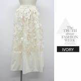 ボトムス ロングスカート 膝下 Aライン ウエストゴム ボリュームレース  | LATTE | 詳細画像10 