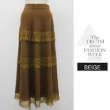 ボトムス ロングスカート 膝下 ひざ下 Aライン ウエストゴム  ニット | LATTE | 詳細画像10 