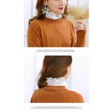 つけ襟 白 ホワイト 付け襟 重ね着 無地 角襟 丸襟 フリルネック | LATTE | 詳細画像3