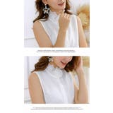 つけ襟 白 ホワイト 付け襟 重ね着 無地 角襟 丸襟 フリルネック | LATTE | 詳細画像4