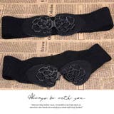 太ベルト ゴムベルト リボン 太ゴムベルトウエストマーク パーティードレス | LATTE | 詳細画像6 