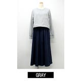 ワンピース 長袖 ラウンドネック ワンピース ロング丈 秋冬 フリル デート | LATTE | 詳細画像6