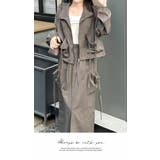 ロング シンプル セット 無地 長袖 い シンプルジャケット ポケット 上下 | LATTE | 詳細画像2