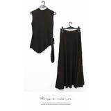 レディース ロング シンプル セット カットソー 上下ニット おしゃれ 無地 | LATTE | 詳細画像4 