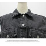 アウター ジャケット ベスト ジレ シンプル 袖なし デニム ショート | LATTE | 詳細画像8 