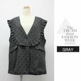 アウター ジャケット ベスト ジレ シンプル 袖なし ドット 暖かい | LATTE | 詳細画像2 