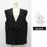 アウター ジャケット ベスト ジレ シンプル 袖なし ドット 暖かい | LATTE | 詳細画像3 