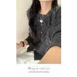 カーディガン ニット レース カットソー 肌隠し キラキラ 無地 長袖 | LATTE | 詳細画像6 