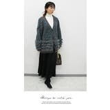 レディース ファー付きニットカーディガン | LATTE | 詳細画像4 