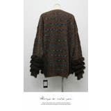 レディース ファー付きニットカーディガン | LATTE | 詳細画像12 