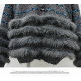 レディース ファー付きニットカーディガン | LATTE | 詳細画像9 